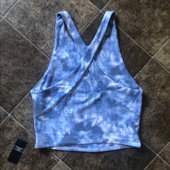 Abercrombie Wash Effect Cross Back Cropped Tank NWT - Picture 10 of 12